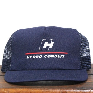 Vintage Hydro Conduit Cable Water Trucker Hat Snapback Baseball Cap USA Made