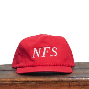 Vintage NFS Logo Letters Initials Not For Sale Trucker Hat Strapback Baseball Cap