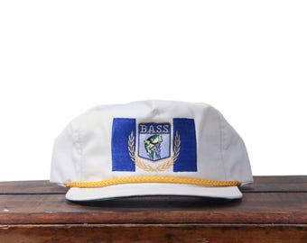 Vintage Snapback Trucker Hat Baseballkeps Bass Anglers Sportsman Society Fiske Friluftsman Fisherman Club Fisk Tillverkad i USA