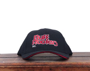 Vintage Strapback Hat Baseball Cap Ruff Roofers Roofing Specialist Home Repair
