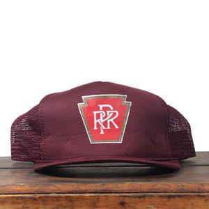 Vintage PRR Trucker Hat: Pennsylvania Railroad Snapback Cap