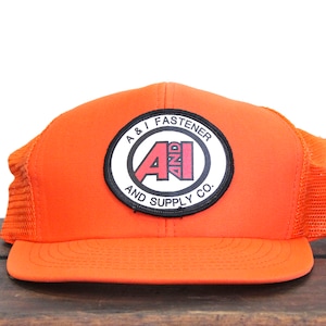 Vintage A&I Fasteners  And Supply Co Anchoring Systems Screws Hardware Trucker Hat Snapback Baseball Cap Patch
