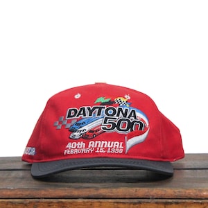 Vintage 90s 1998 40th Daytona 500 Nascar Stock Car Motorsports Great American Race World Center Of Racing Snapback Trucker Hat Baseball Cap
