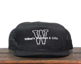 Wilbur's Watches & Gifts Clock Wristwatch Store Shop Company Trucker Hat Snapback Baseball Cap