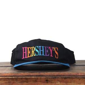 Vintage 90-tals Hershey's Chocolate Candy Bar Company Pennsylvania Rainbow Logo Snapback-keps basebollkeps