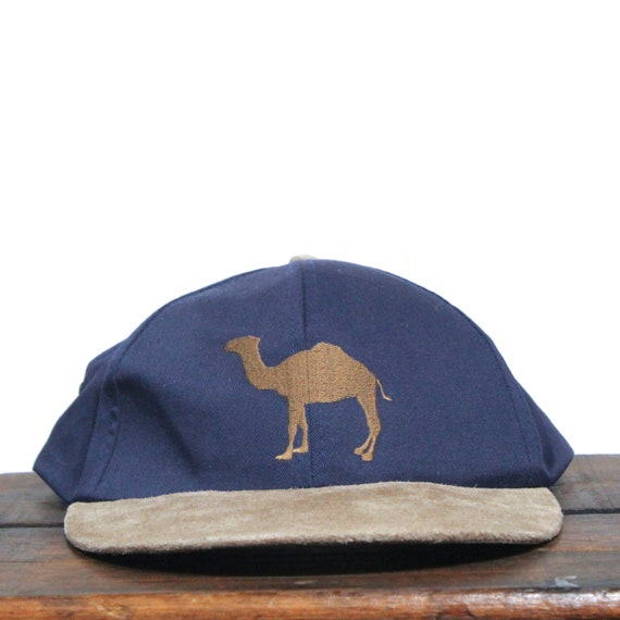 Vintage 90s Wide Brim Camel Cigarettes Tobacco Joe Camel Minimal Logo  Leather Suede Brim Strapback Hat Baseball Cap - Etsy