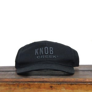 Vintage Knob Creek Bourbon Whiskey Liquor Alcohol Clermont KY Kentucky Snapback Hat Baseball Cap
