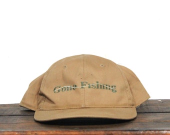 Vintage 80's 90's Trout Salmon Fishing Snapback Hat Fish Fisherman