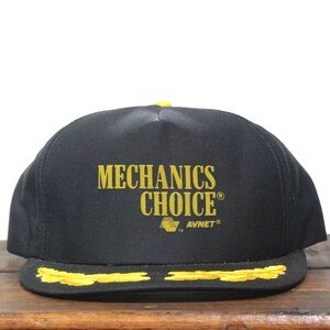 Vintage Mechanics Choice By Avnet Maintenance Supply Catalog Hardware Parts Trucker Hat Snapback Baseball Cap USA Made