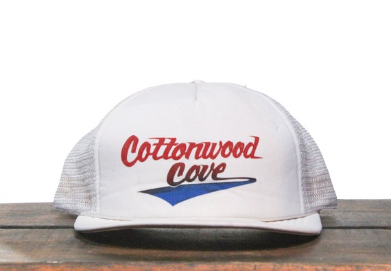 Vintage Trucker Hat Snapback Baseball Cap Cottonw… - image 1