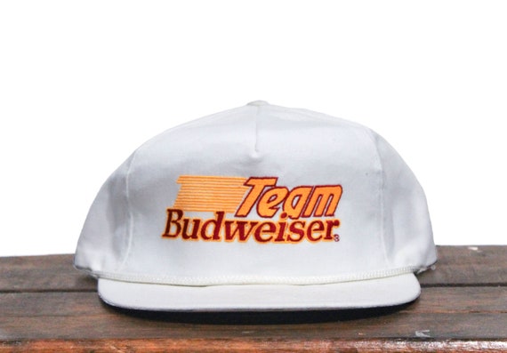 Vintage 80s Team Budweiser Beer Racing Nascar Bud… - image 1