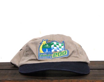 Vintage Florida Lottery 200 Race Racing Team Money Lotto Nascar Unstructured Strapback Hat Baseball Cap