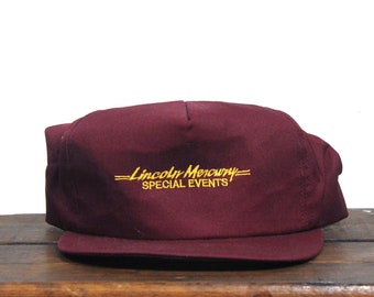 Vintage Lincoln Mercury Special Events Ford Car Brands Trucker Hat Snapback Baseball Cap Made In USA