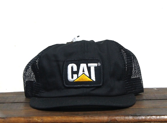 Vintage Snapback Trucker Hat Baseball Cap Cat Die… - image 1