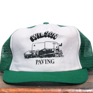 Vintage Snapback Trucker Hat Baseball Cap Wilson Paving Co Asphalt Pavement Grading Road Street Surface