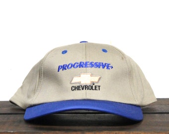 Vintage 90er Progressive Chevrolet Chevy Auto Truck Händler Auto Group Händler Strapback Hut Baseball Cap