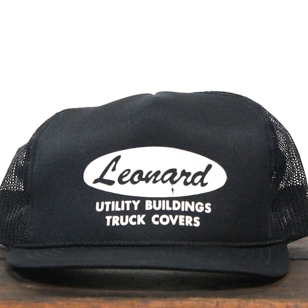 Vintage Leonard Utility Buildings Truck Covers Caps Trucker Hat Snapback Baseball Cap