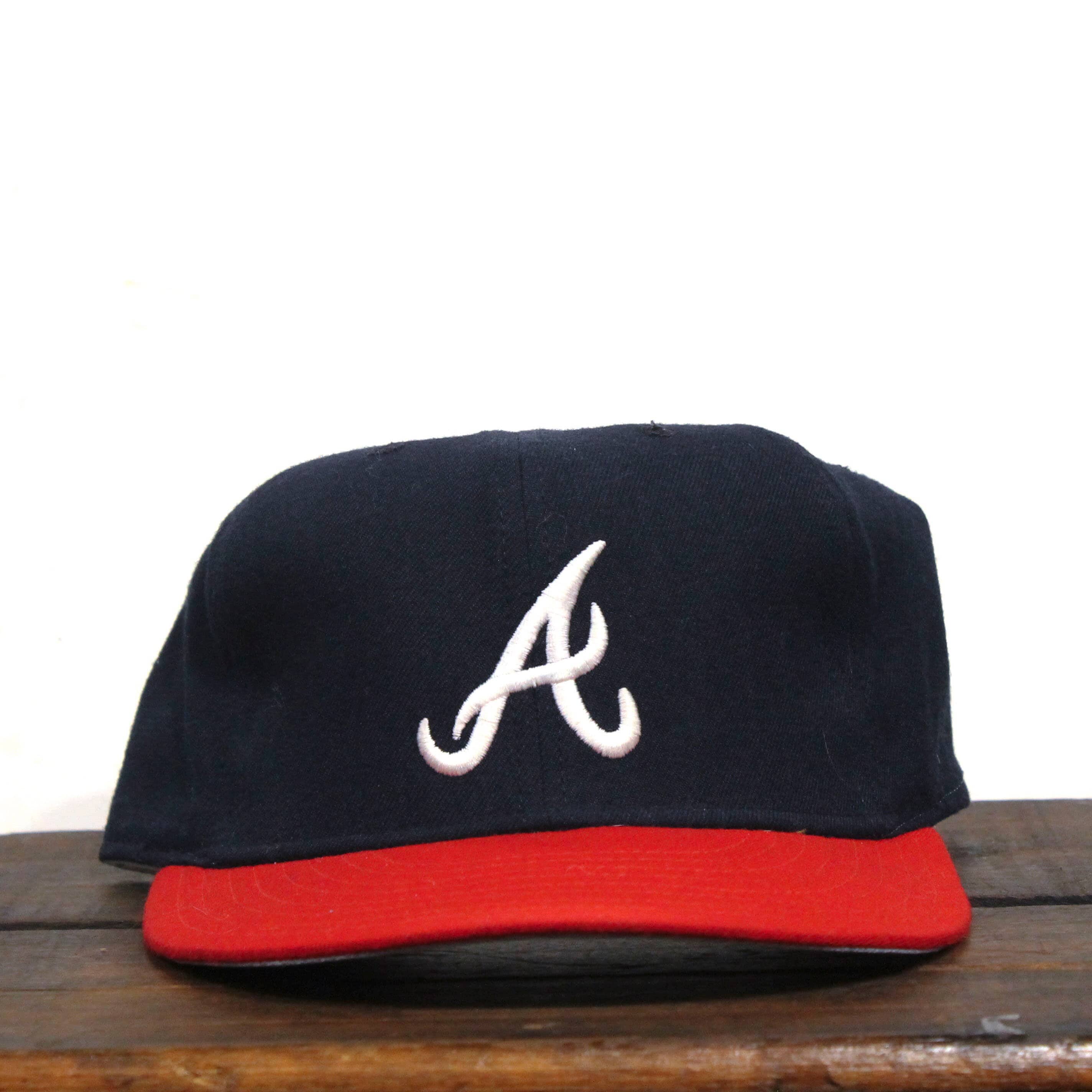 Vintage 80s Atlanta Braves Basic New Era MLB Fitted Hat Baseball