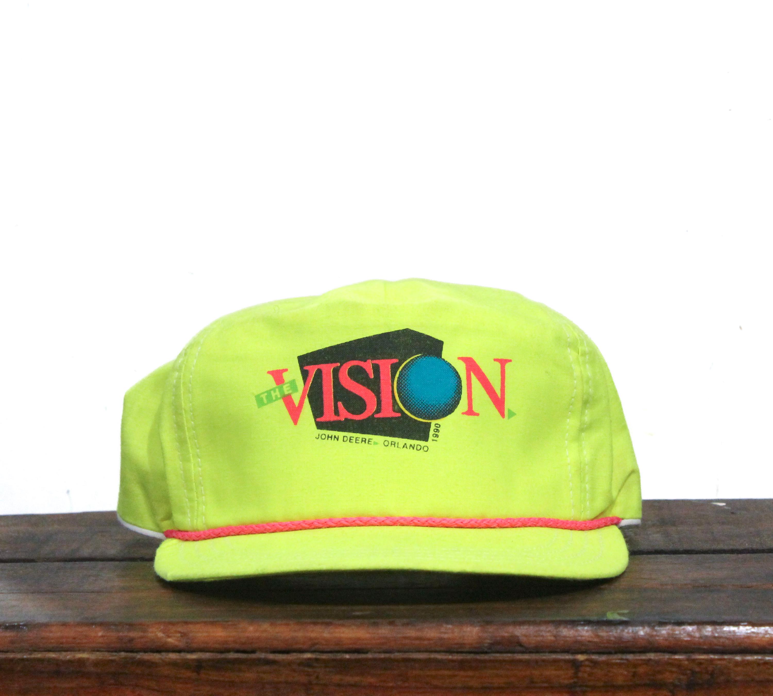 Vintage Trucker Hat Snapback Baseball Cap John Deere Tractors The Vision 1991 Agriculture Conference Farm Equipment Orlando Florida USA Made