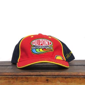 Vintage 90s Jeff Gordon Dupont Refinish Racing Automotive Car Paint Motorsports Nascar 24 Rainbow Strapback Hat Baseball Cap