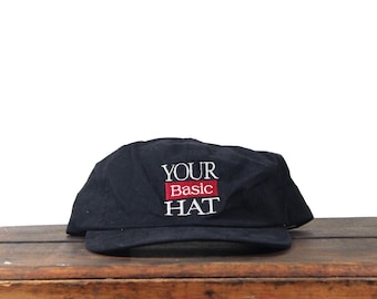 Vintage 90s Unstructured Snapback Hat Baseball Cap Minimal Your Basic Cigarettes Tobacco Mac Demarco Style
