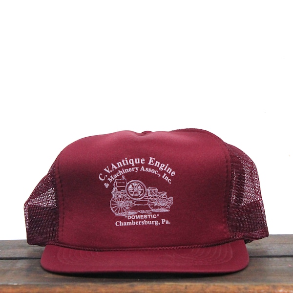 Vintage CV Antique Engine & Machinery Association Farm Equipment Tractors Collector Club Chambersburg PA Trucker Hat Snapback Baseball Cap