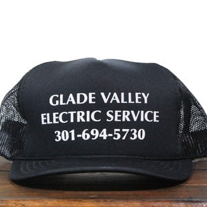 Vintage Glade Valley Electrical Service Company Lighting Electrician Trucker Hat Snapback Baseball Cap