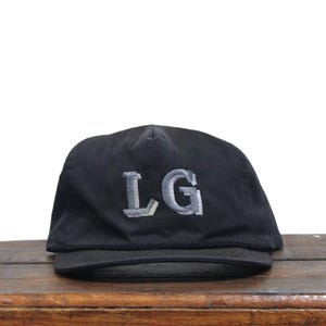 Vintage LG Logo Letters Initials Sports Team Trucker Hat Strapback Baseball Cap