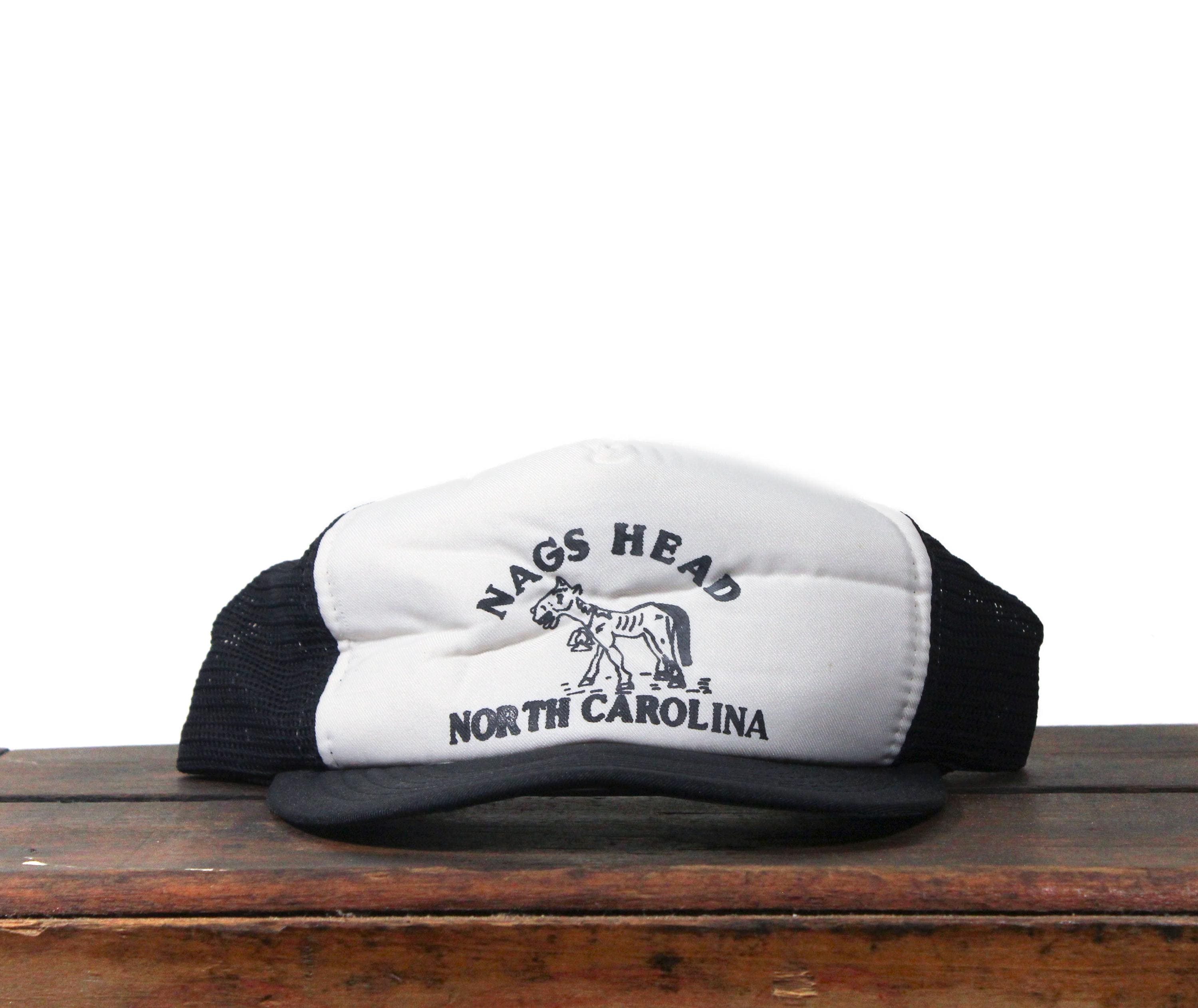 Vintage Nags Head Island NC North Carolina Town City Tourist Vacation Golf  Course Horse Outer Banks Snapback Trucker Hat Baseball Cap