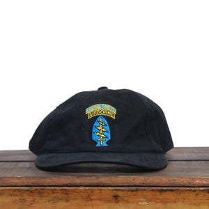 Vintage 90s Special Forces Airborne Special Operations America Veteran Military Navy Army Strapback Hat Baseball Cap