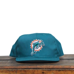 Vintage 90s Small Youth Kids Size Miami Dolphins NFL Football Florida Snapback Hat Baseball Cap