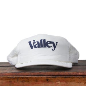 Vintage Valley Logo Letters Initials Minimal Trucker Hat Snapback Baseball Cap