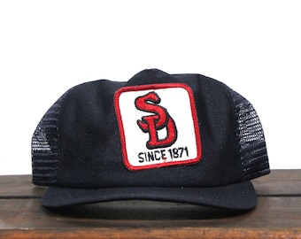 Vintage SD Since 1871 Logo Patch Trucker Hat Snapback Baseball Cap Made In USA