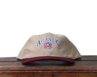 Vintage 90s Washed Out Atlantic City New Jersey Beach Shore Strapback Hat Baseball Cap