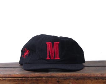 Vintage 80s Red Corduroy Marlboro Cigarettes Tobacco Sports Cap