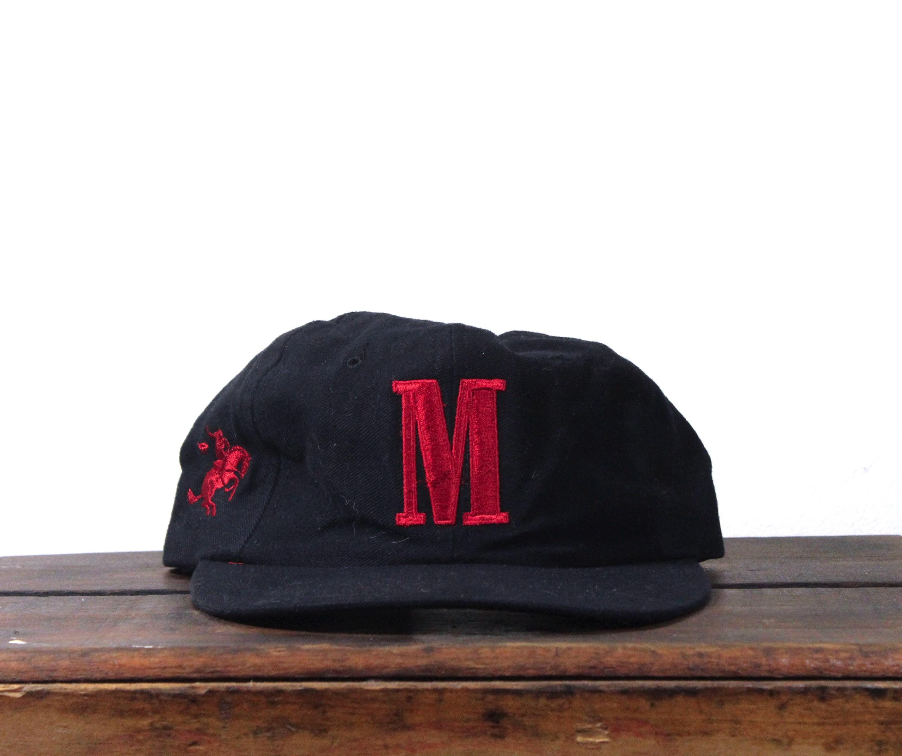 Cappello da baseball da cowboy nero con motivo giglio ragno