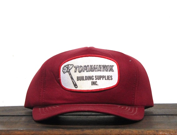 Vintage Trucker Hat Strapback Baseball Cap Tomaha… - image 1