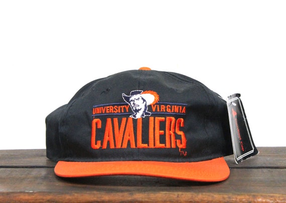 Vintage 90s Deadstock UVA University of Virginia Cavaliers College School Sports NCAA Snapback Hat Baseball Cap