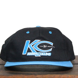 Vintage 90s KC Kerry Collins Quarterback Carolina Panthers Football NFL Citgo Gas Station Oil Snapback Hat Baseball Cap