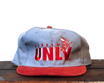 UNLV Rebels Vintage 90s Logo 7 Competitor Snapback Cap – Red/Silver, NWT, One Size
