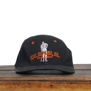 Vintage Cal Ripken Sr Foundation Baltimore Orioles Maryland Small Medium Fitted Hat Baseball Cap