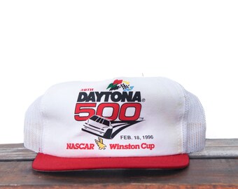 Vintage Trucker Hat Snapback Hat Baseball Cap Deadstock New With Tags 1995 Daytona 500 Winston Cup Nascar Racing Made In USA