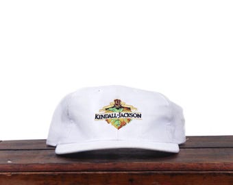 Vintage 90s Strapback Hat Baseball Cap Kendall-Jackson Winery Vineyards Wine Alcohol Drinking California