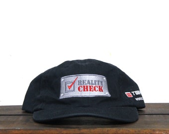 Vintage Unstrukturiert Strapback Hut Baseball Cap Terex Realitätscheck Baumaschinen Bulldozer Baggerlader Kompaktlader