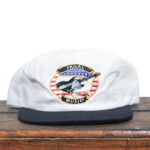 Vintage 90s Skoal Music Electric Guitar Concert Series Snuff Dip Chewing Tobacco Unstructured Snapback Hat Baseball Cap Made In USA