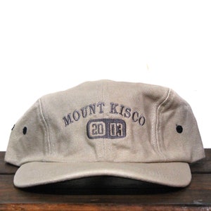 Vintage 90s Unstructured 5 Panel Strapback Hat Baseball Cap Mount Kisco New York NY Town Village