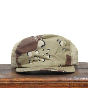 Vintage Blank Desert Sand Camo Camouflage Hunting Trucker Hat Snapback Baseball Cap Made In USA