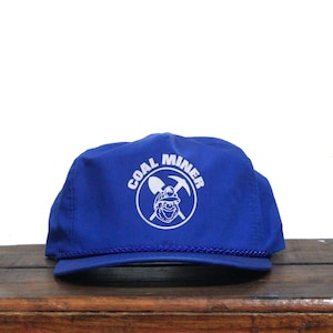 Vintage Trucker Hat Strapback Baseball Cap Coal Miner Mining Company Employee Safety Mines Extraction Ore Minerals Heat Energy