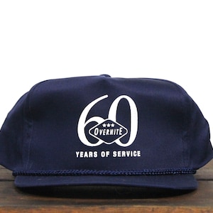 Vintage Trucker Hat Snapback Baseball Cap Overnite Trucking 60 Years Of Service Transport Corp Heavy Hauling Carriers Transport Freight Line