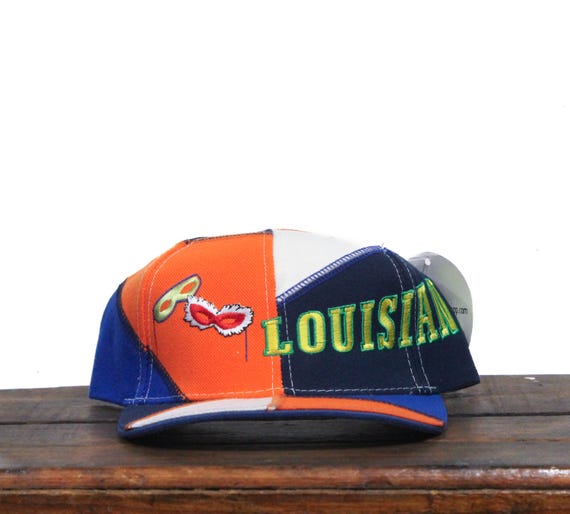 Vintage 90s Patchwork Strapback Hat Baseball Cap … - image 1